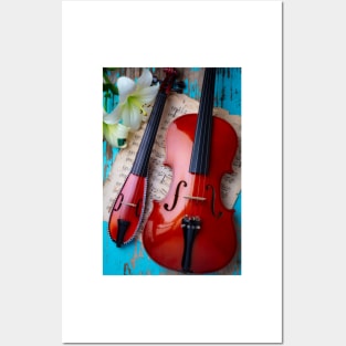Pocket Violin And Full Size Violin Still life Posters and Art